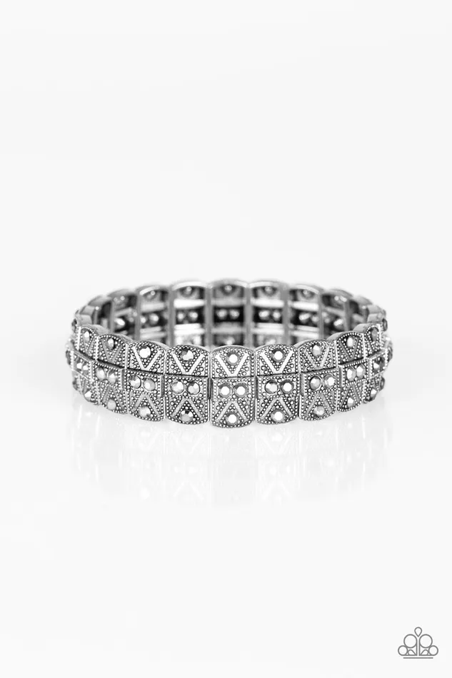 Bracelets Paparazzi Accessories Modern Magnificence Paparazzi Silver Frame Hematite Rhinestone Stretchy Bracelet Bracelets Paparazzi Accessories Modern Magnificence Paparazzi Silver Frame Hematite Rhinestone Stretchy Bracelet