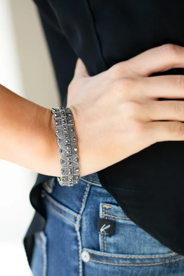 Bracelets Paparazzi Accessories Modern Magnificence Paparazzi Silver Frame Hematite Rhinestone Stretchy Bracelet Bracelets Paparazzi Accessories Modern Magnificence Paparazzi Silver Frame Hematite Rhinestone Stretchy Bracelet
