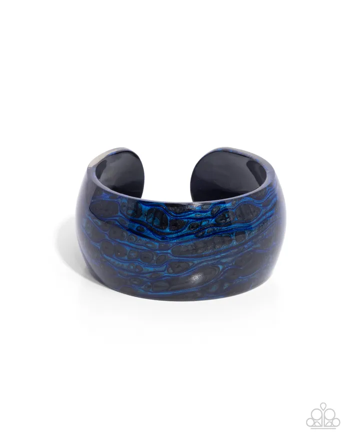 Bracelets Paparazzi Accessories Radical Rendezvous Blue Acrylic Cuff Bracelet Paparazzi Bracelets Paparazzi Accessories Radical Rendezvous Blue Acrylic Cuff Bracelet Paparazzi