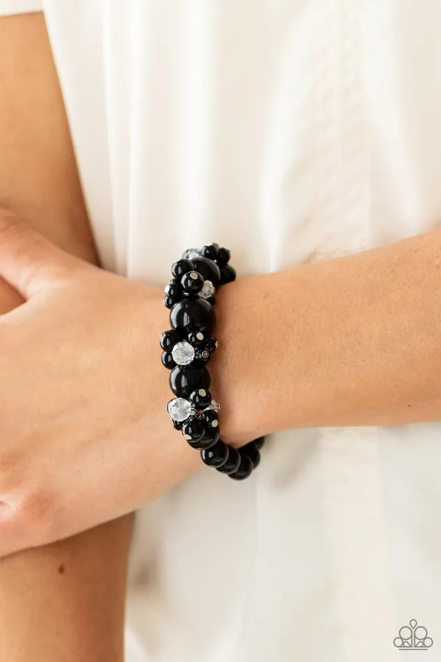 Bracelets Paparazzi Accessories Upcycled Upscale Black White Crystal Bead Bracelet Paparazzi