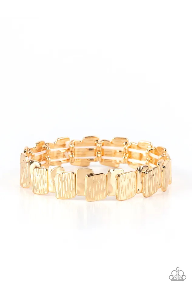 Bracelets Paparazzi Accessories Urban Stackyard Gold Rectangular Frame Stretchy Bracelet Paparazzi Bracelets Paparazzi Accessories Urban Stackyard Gold Rectangular Frame Stretchy Bracelet Paparazzi