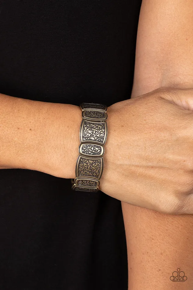 Bracelets Paparazzi Accessories Wine Country Brass Vine Pattern Stretchy Bracelet Paparazzi