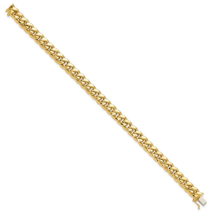Bracelets Qgold 14k Yellow Gold 89 mm Polished Curb Link Mens Bracelet 1416 grams Bracelets Qgold 14k Yellow Gold 89 mm Polished Curb Link Mens Bracelet 1416 grams