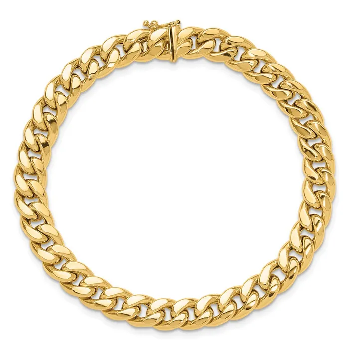 Bracelets Qgold 14k Yellow Gold 89 mm Polished Curb Link Mens Bracelet 1416 grams Bracelets Qgold 14k Yellow Gold 89 mm Polished Curb Link Mens Bracelet 1416 grams