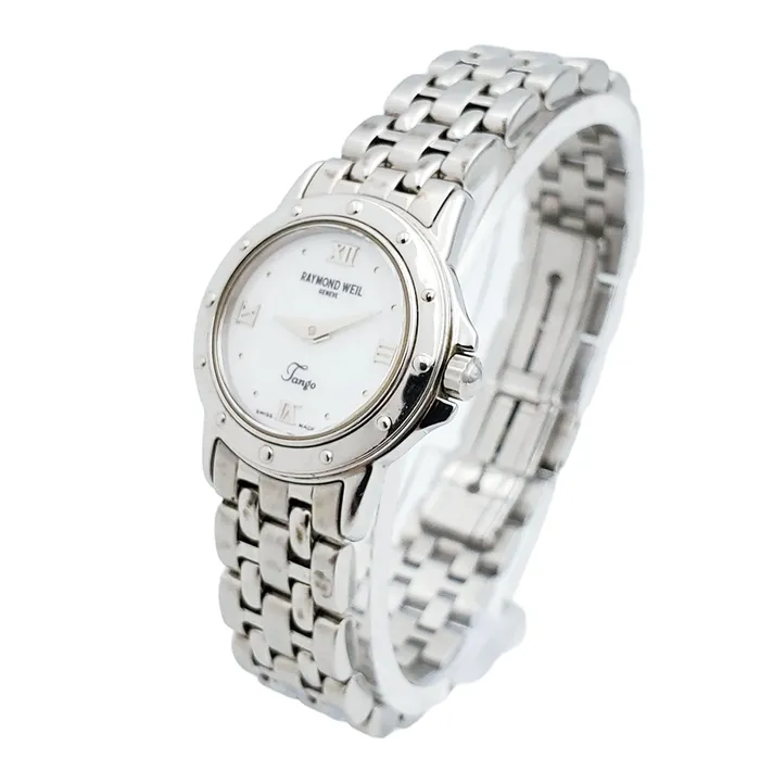 Bracelets Raymond Weil Ladies Raymond Weil Tango Stainless Steel Watch with Mother of Pearl Dial PreOwned 5860