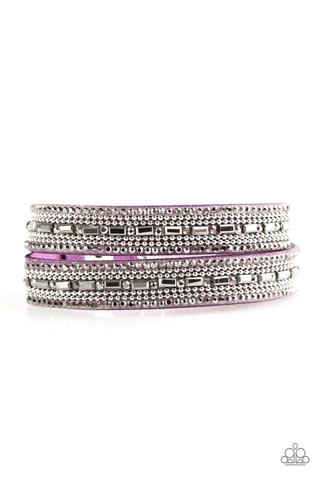 Bracelets Shimmer and Sass Purple Suede Double Wrap Bracelet Paparazzi Paparazzi Paparazzi Accessories Bracelets Shimmer and Sass Purple Suede Double Wrap Bracelet Paparazzi Paparazzi Paparazzi Accessories