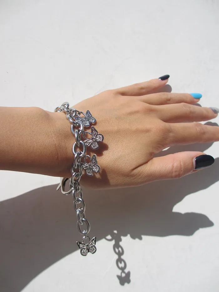 Bracelets THE MULTI BUTTERFLY CHAIN BRACELET Rimor Jewelry
