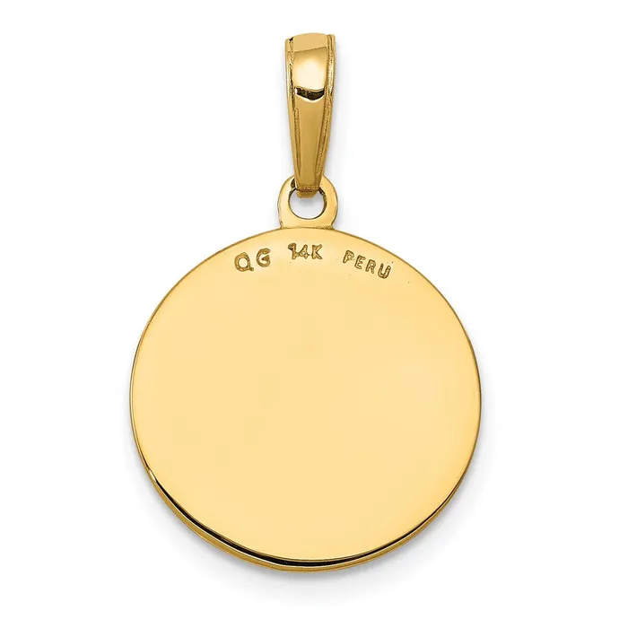 Charm Necklaces Qgold 14k Yellow Gold 15 mm Saint Joseph Medal Charm 182 grams Charm Necklaces Qgold 14k Yellow Gold 15 mm Saint Joseph Medal Charm 182 grams