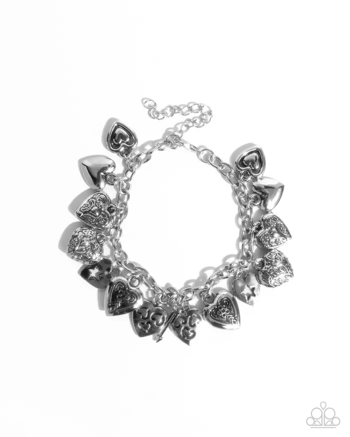 Charming Change Silver Heart Charm Bracelet Paparazzi Paparazzi Accessories Bracelets Charming Change Silver Heart Charm Bracelet Paparazzi Paparazzi Accessories Bracelets