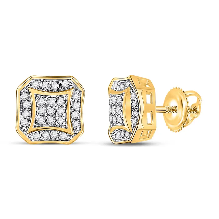 Earrings 16 CtwDia P1 Hiphop Octagon Earring 174 grams GND