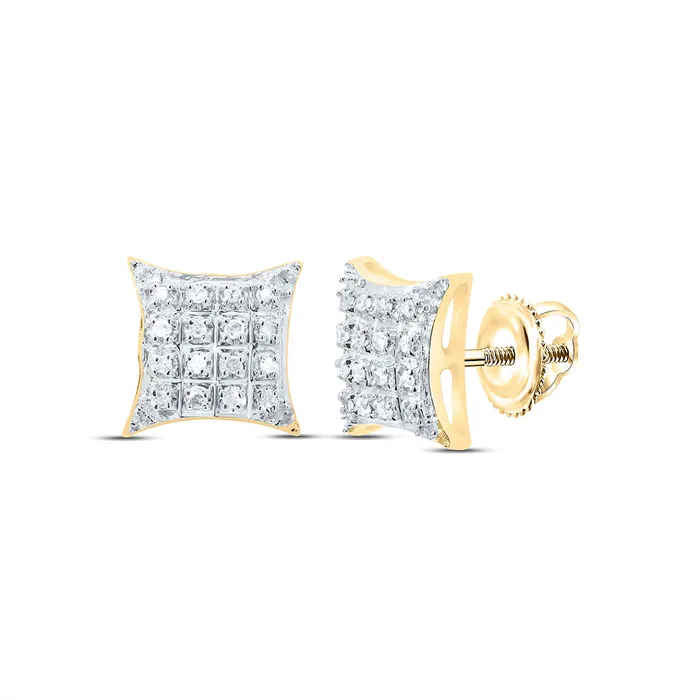 Earrings GND 110CtDia P3 MicroPave Square Earring 14 grams