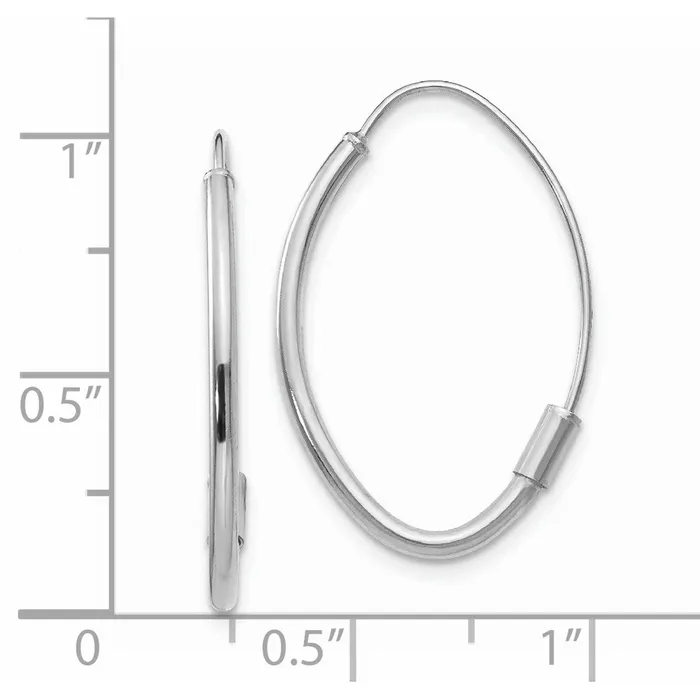 Earrings Qgold 14k White Gold 163 mm Wire Threader Earrings 075 grams