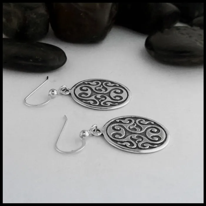 Earrings Walker Metalsmiths Celtic Spiral Heart Earrings