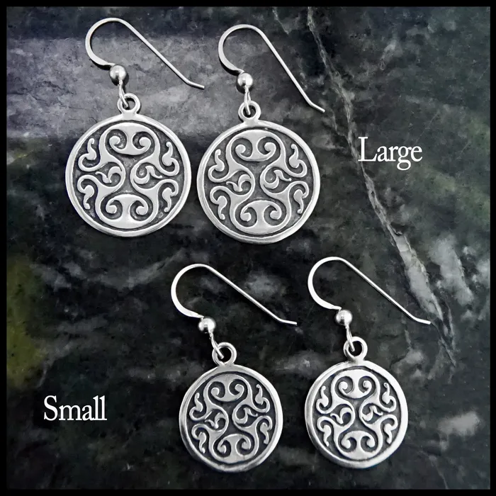 Earrings Walker Metalsmiths Celtic Spiral Heart Earrings