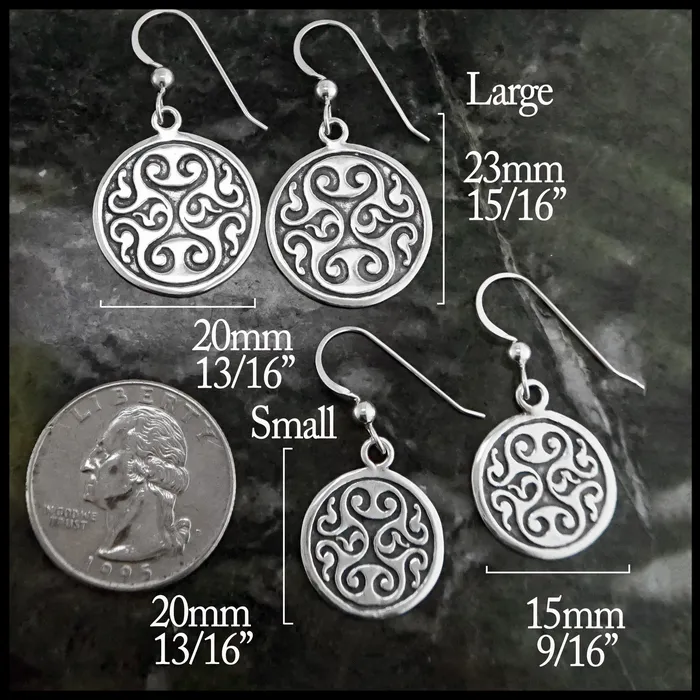 Earrings Walker Metalsmiths Celtic Spiral Heart Earrings
