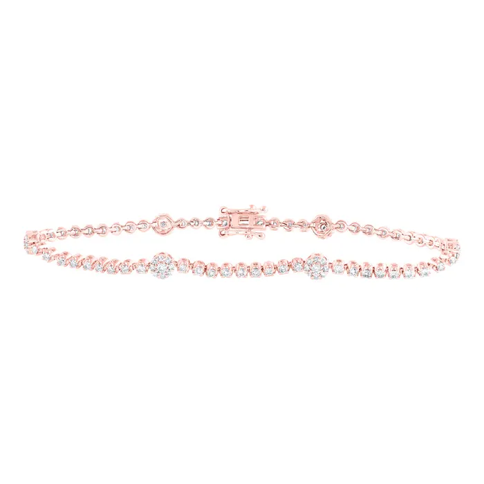 GND Bracelets 10Kt Rose Gold 1 12CtwDia Nk Ladies Bracelet 7 Inch 653 grams GND Bracelets 10Kt Rose Gold 1 12CtwDia Nk Ladies Bracelet 7 Inch 653 grams
