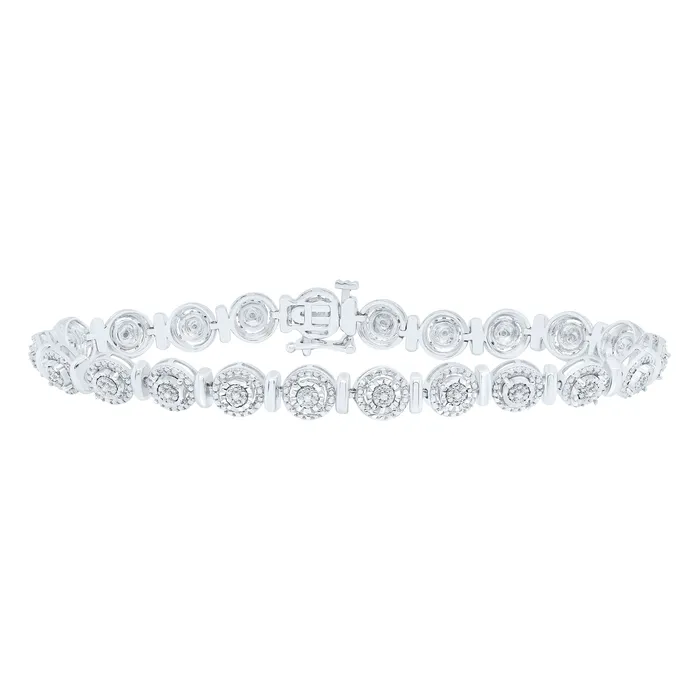 GND Bracelets Sterling Silver 110CtwDia P1 Gift Bracelet 7 Inch