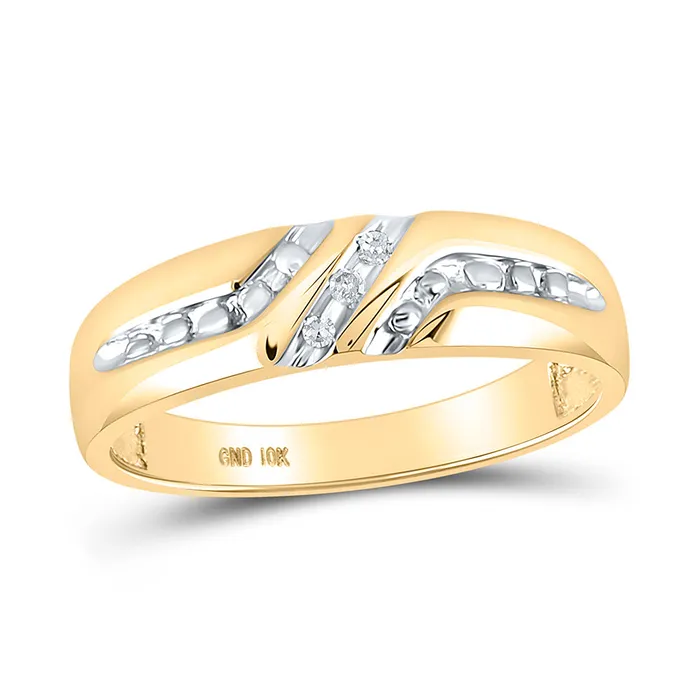 GND Rings Gold Band Wedding Ring 03 Cttw Round Natural Diamond Mens 246 grams