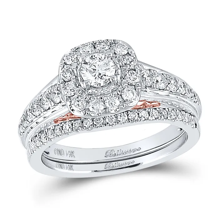 GND Rings Gold Solitaire Bridal Wedding Ring Band Set 1 Cttw Round Natural Diamond Womens 704 grams
