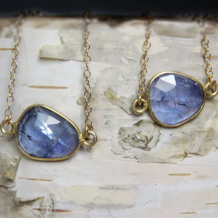JSL Necklaces Tanzanite Slice Necklace