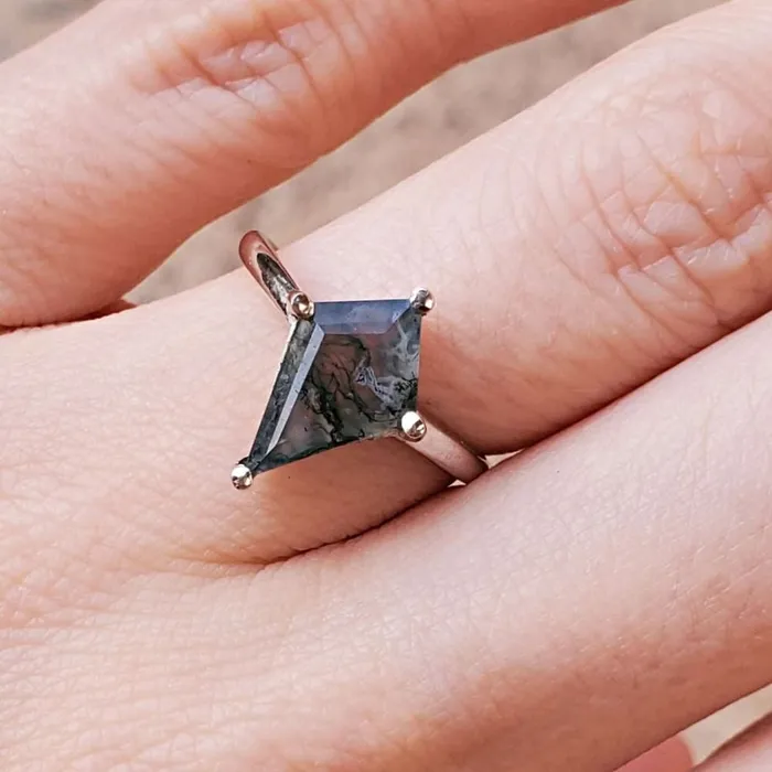 Last Call Kite Moss Agate Ring JSL Rings
