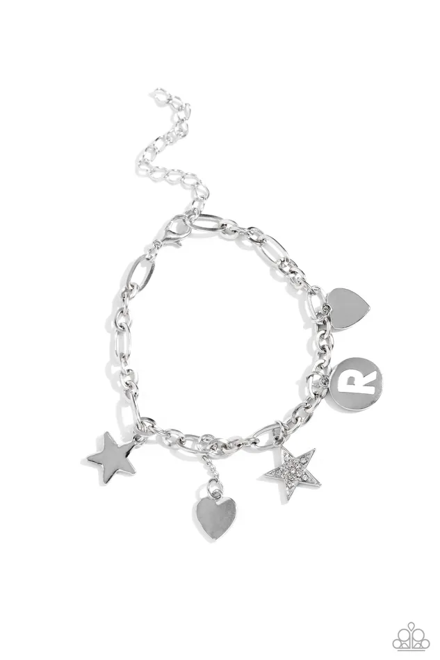 Legacy Letters White R Letter Bracelet Paparazzi Paparazzi Accessories Bracelets Legacy Letters White R Letter Bracelet Paparazzi Paparazzi Accessories Bracelets