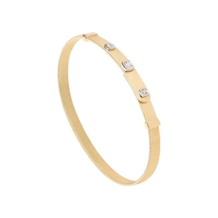 Marco Bicego Bracelets Marco Bicego Gold Coil and Diamond Bangle Bracelet
