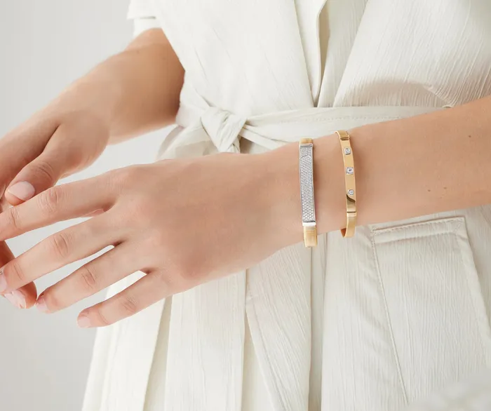 Marco Bicego Bracelets Marco Bicego Gold Coil and Diamond Bangle Bracelet