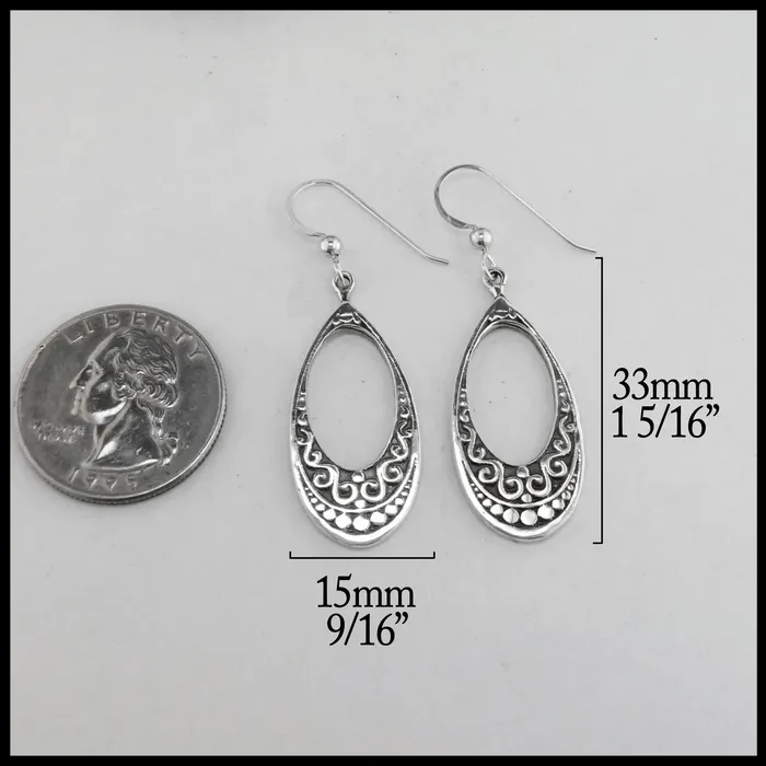 Moiraines Ornate Teardrop Earrings Walker Metalsmiths Earrings