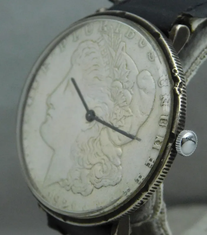 Morgan Silver Dollar 1921 Coin Watch Swiss 17 Jewel Manual Wind Movement38mm Silver Dollar Coin Watch Watches