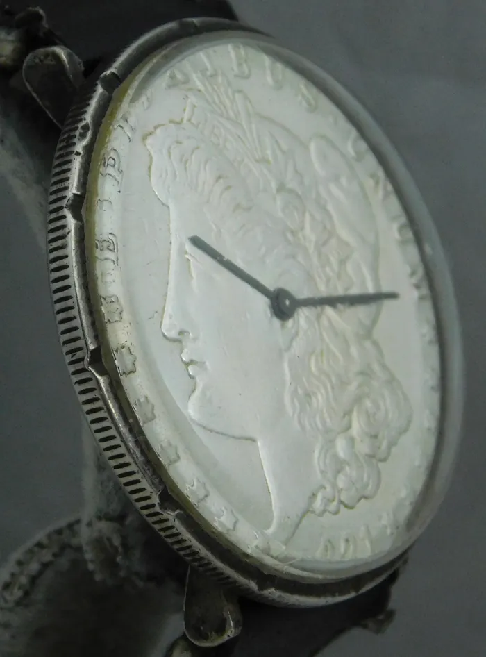 Morgan Silver Dollar 1921 Coin Watch Swiss 17 Jewel Manual Wind Movement38mm Silver Dollar Coin Watch Watches