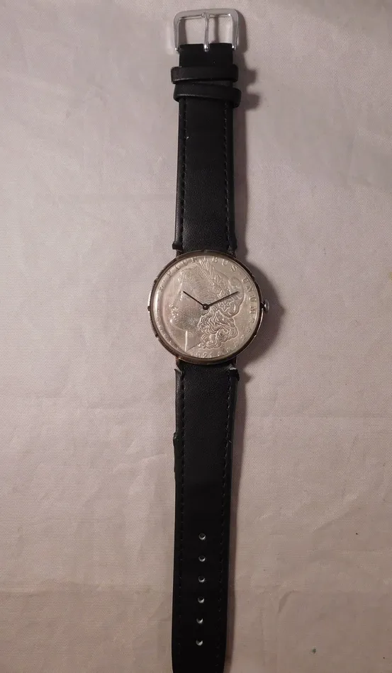 Morgan Silver Dollar 1921 Coin Watch Swiss 17 Jewel Manual Wind Movement38mm Silver Dollar Coin Watch Watches