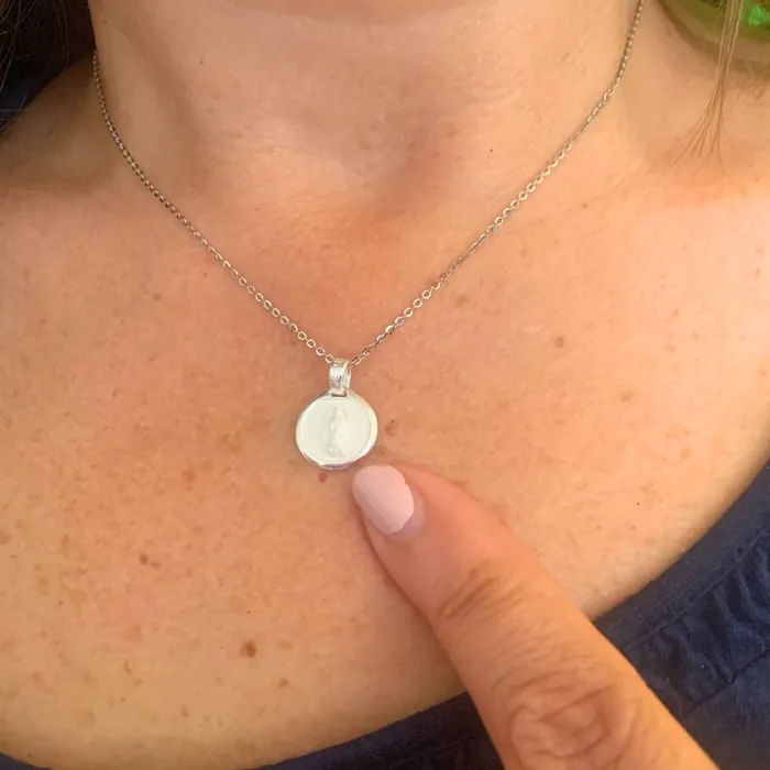 Necklaces MEXICO Silver Guadalupe Round Necklace 18inch