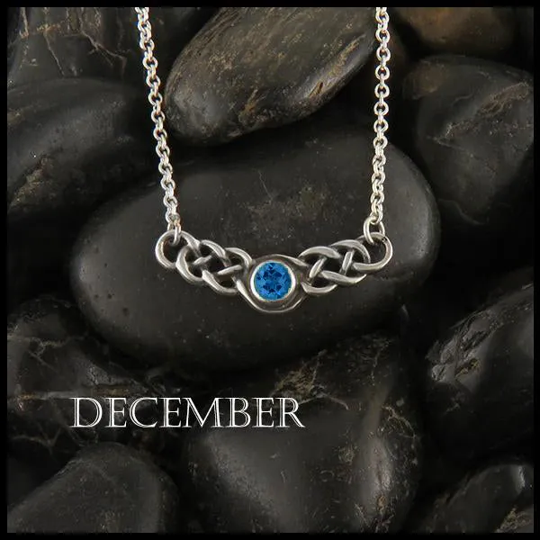 Necklaces Walker Metalsmiths Celtic Jewelry Love knot Birthstone Necklace in Silver