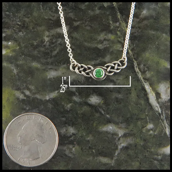 Necklaces Walker Metalsmiths Celtic Jewelry Love knot Birthstone Necklace in Silver