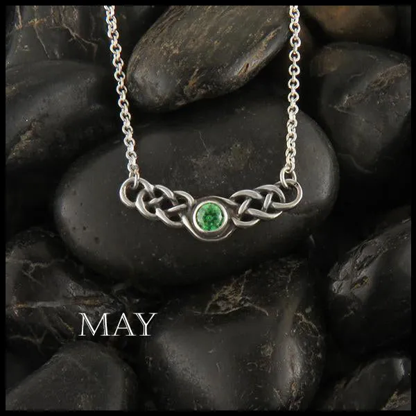 Necklaces Walker Metalsmiths Celtic Jewelry Love knot Birthstone Necklace in Silver