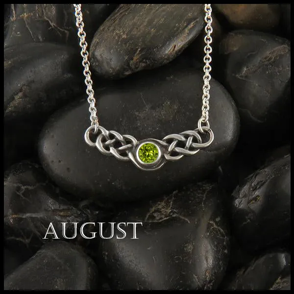 Necklaces Walker Metalsmiths Celtic Jewelry Love knot Birthstone Necklace in Silver