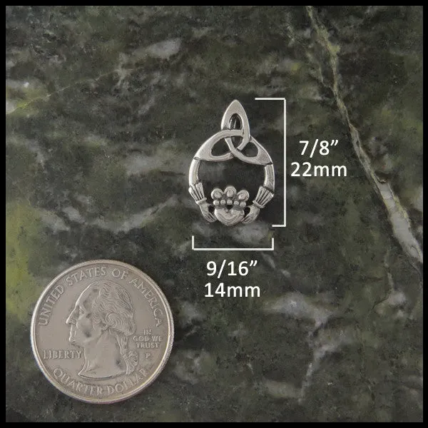 Necklaces Walker Metalsmiths Trinity Claddagh Pendant in Silver