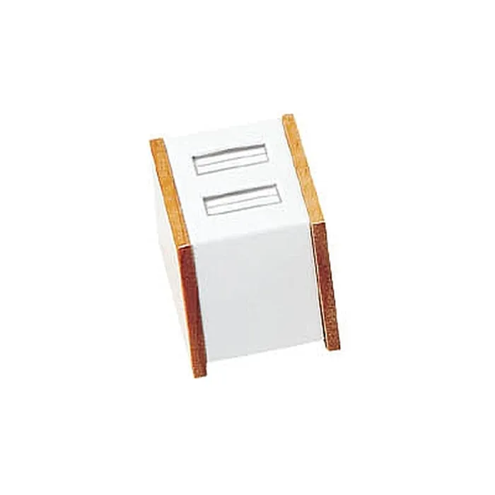 Noblepack CA Rings Leatherette Wooden Double Ring Display