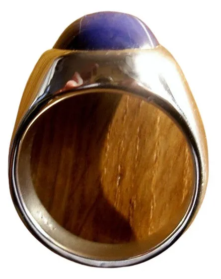 Non Brand Rings Linde Blue Star Sapphire 16 Carat 925 Sterling Silver Oval Mens RingSize 8
