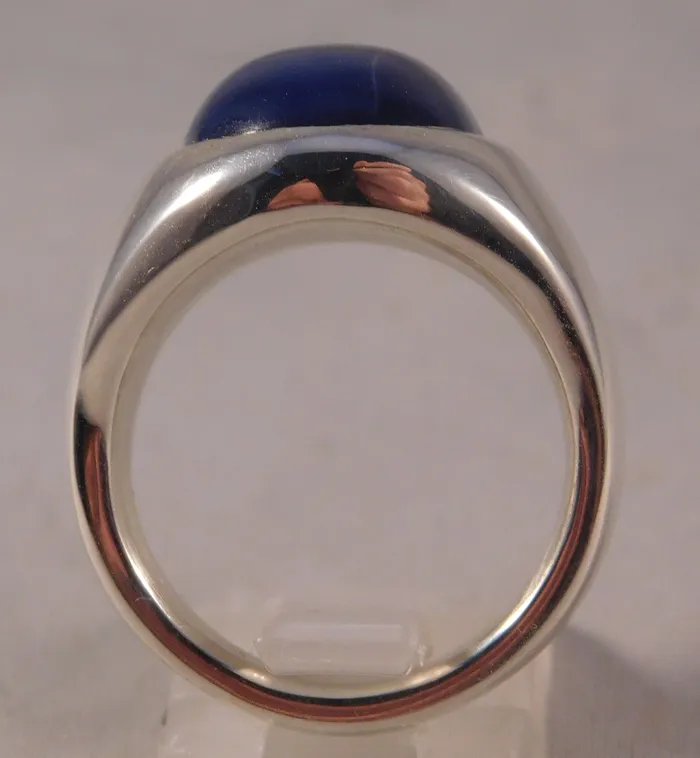 Non Brand Rings Linde Blue Star Sapphire 16 Carat 925 Sterling Silver Oval Mens RingSize 8