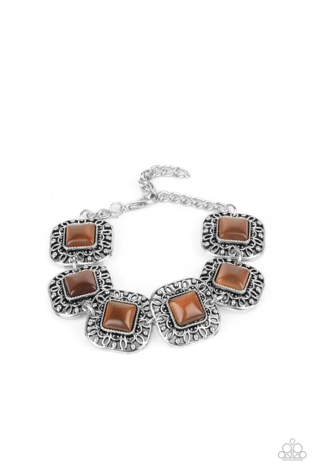 Paparazzi Accessories Bracelets Dreamy Destinations Brown Cats Eye Stone Silver Bracelet Paparazzi Paparazzi Accessories Bracelets Dreamy Destinations Brown Cats Eye Stone Silver Bracelet Paparazzi