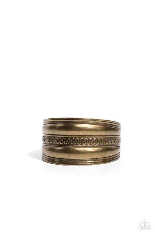 Paparazzi Accessories Bracelets Egyptian Essence Brass Cuff Bracelet Paparazzi