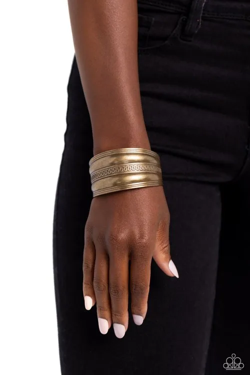 Paparazzi Accessories Bracelets Egyptian Essence Brass Cuff Bracelet Paparazzi