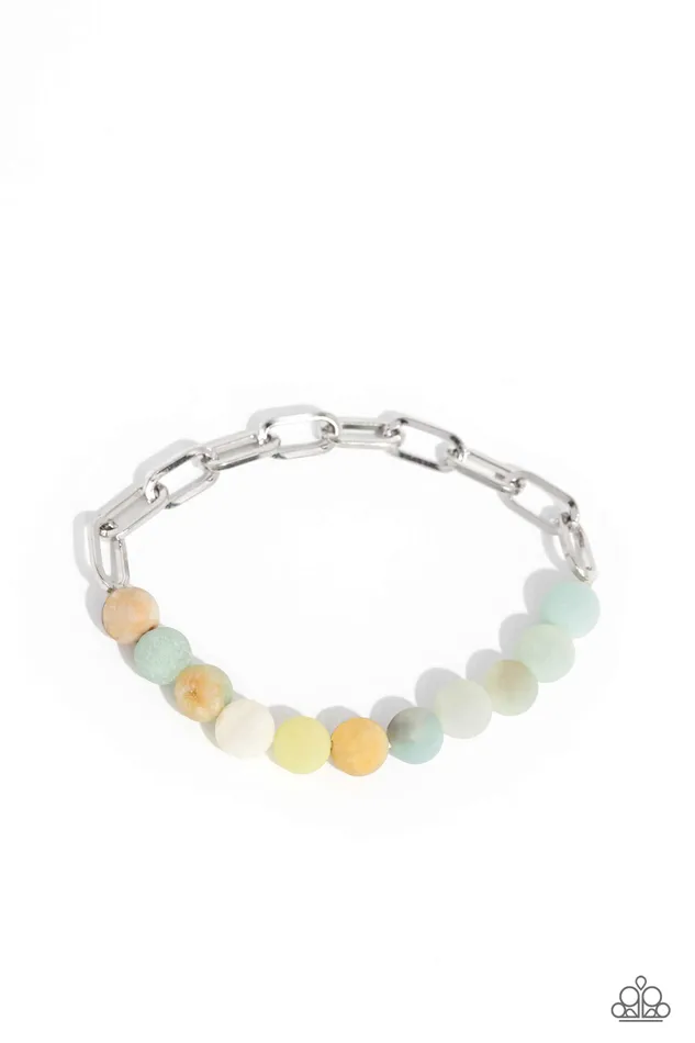 Paparazzi Accessories Bracelets Energetic Edge Blue Colorful Stone Silver Chain Stretchy Bracelet Paparazzi Paparazzi Accessories Bracelets Energetic Edge Blue Colorful Stone Silver Chain Stretchy Bracelet Paparazzi