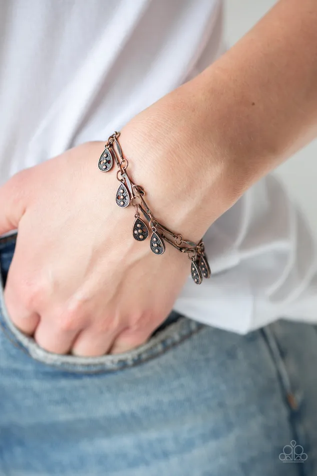 Paparazzi Accessories Bracelets Gypsy Glee Copper Teardrop Dainty Bracelet Paparazzi