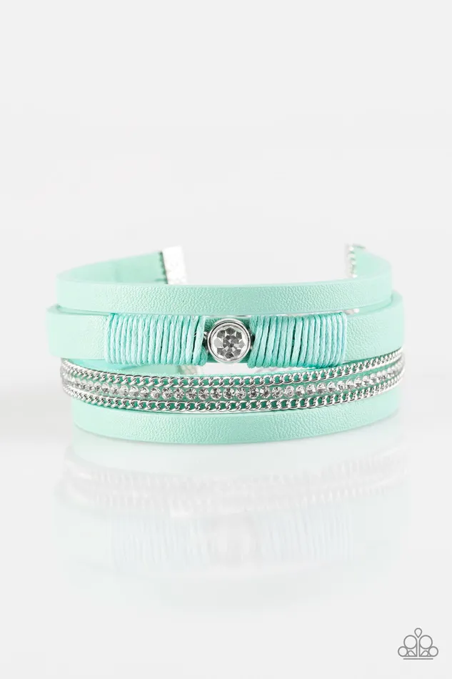 Paparazzi Accessories Bracelets Paparazzi Catwalk Craze Green Mint White Rhinestone Wrap Bracelet Paparazzi Accessories Bracelets Paparazzi Catwalk Craze Green Mint White Rhinestone Wrap Bracelet