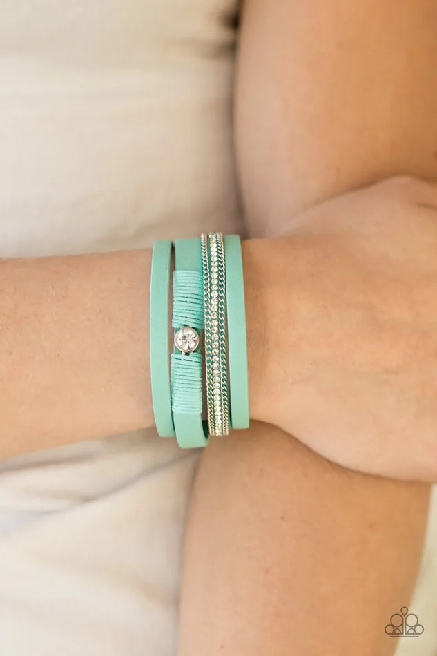 Paparazzi Accessories Bracelets Paparazzi Catwalk Craze Green Mint White Rhinestone Wrap Bracelet Paparazzi Accessories Bracelets Paparazzi Catwalk Craze Green Mint White Rhinestone Wrap Bracelet
