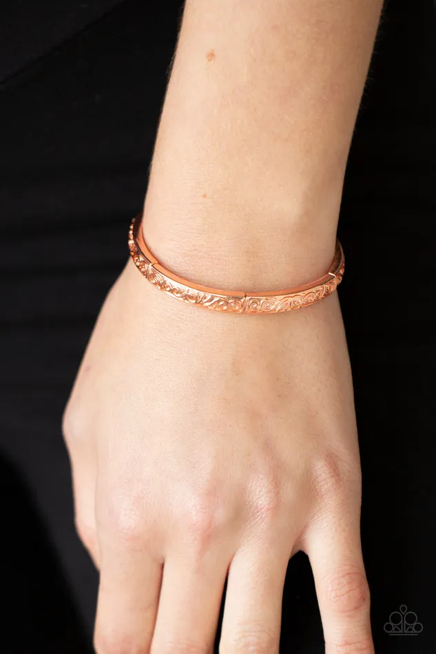 Paparazzi Accessories Bracelets Precisely Petite Copper Shiny Stretchy Bracelet Paparazzi
