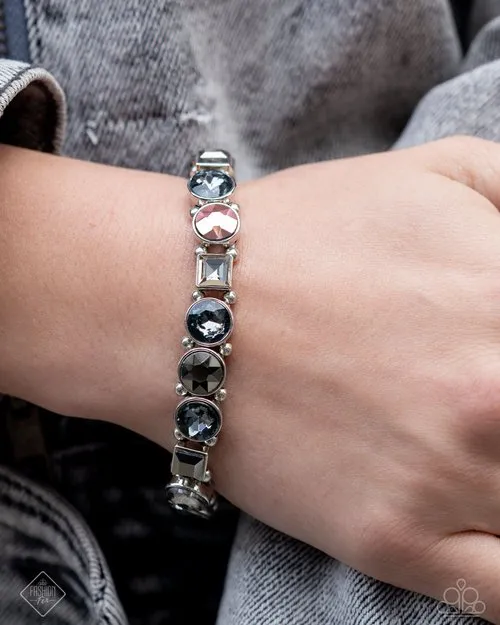 Paparazzi Accessories Bracelets Quaint Qualification Multi Hematite Smoky Copper Gem Silver Stretchy Bracelet Paparazzi Fashion Fix December 2024